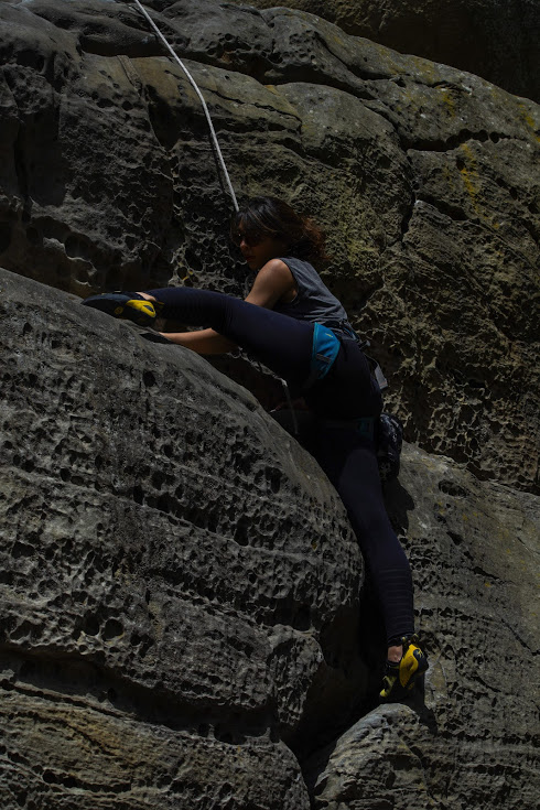 Inka with her trademark high steps on Seltzer (6b)