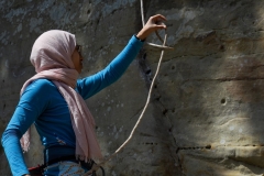 Aisha doesn't just climb with style, she knots with it too