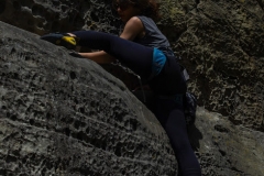 Inka with her trademark high steps on Seltzer (6b)